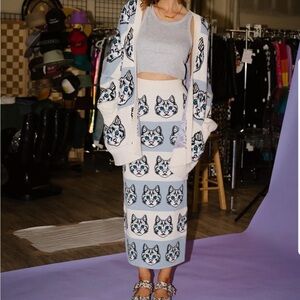 Dressed in Lala pretty kitty midi skirt